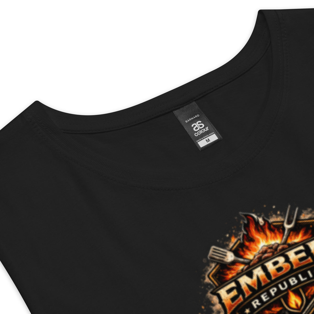 Ember Republic Eat Sleep Rub Repeat Tank Top in black, product detail view